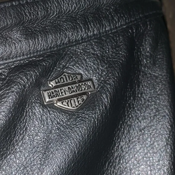Harley-Davidson Black Leather at Front Pants‎